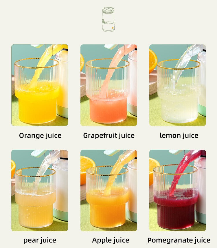 Exprimidor Eléctrico Inalámbrico Portátil USB Recargable para Cítricos y Frutas - Zumo Fresco sin Esfuerzo en Casa o Viaje