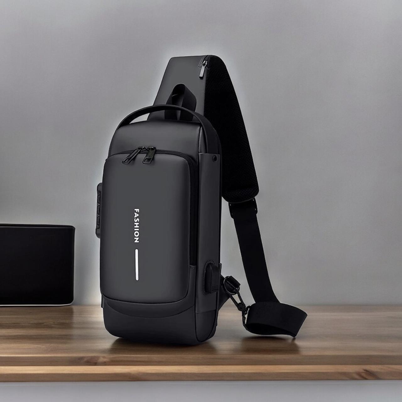 Bolso de Pecho Manos Libres Anti Robo con Clave y Puerto USB | Diseño Moderno