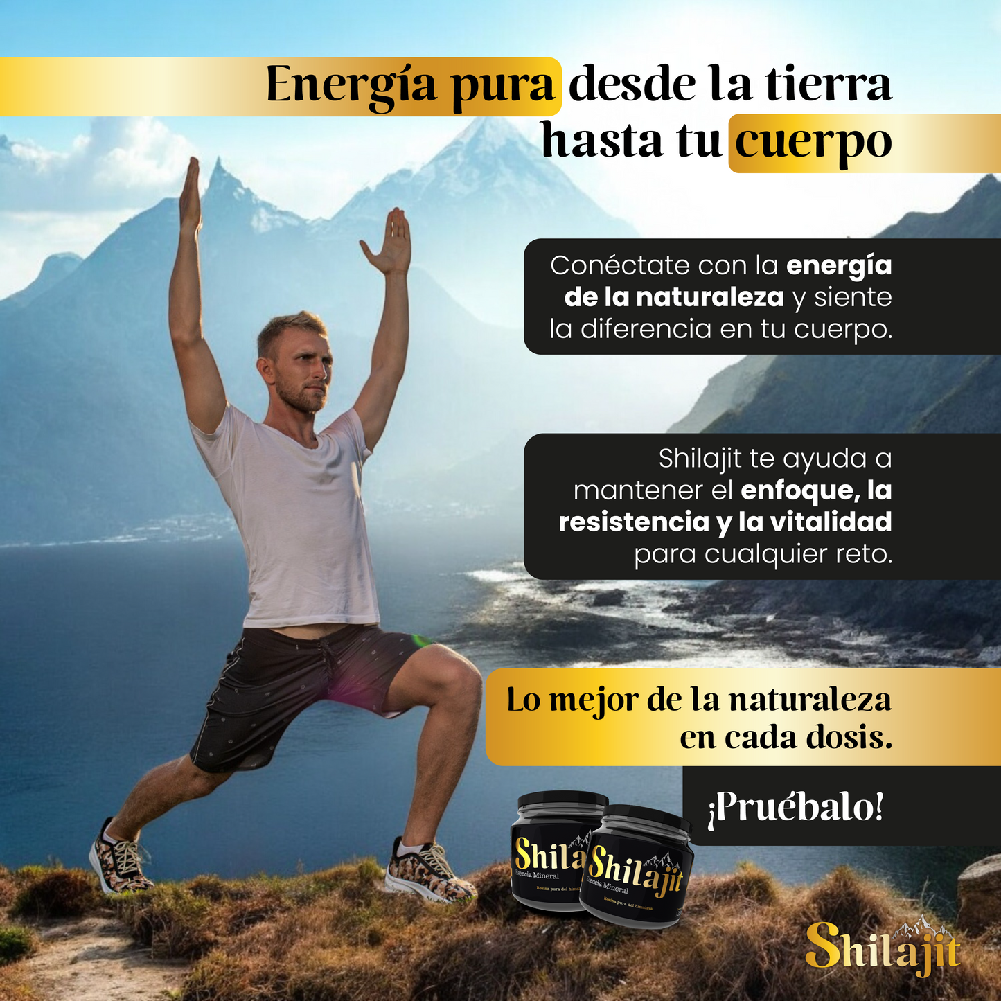 Doble Potencia: Shilajit Original con Invíma Pro X2 | Elixir Natural de las Montañas