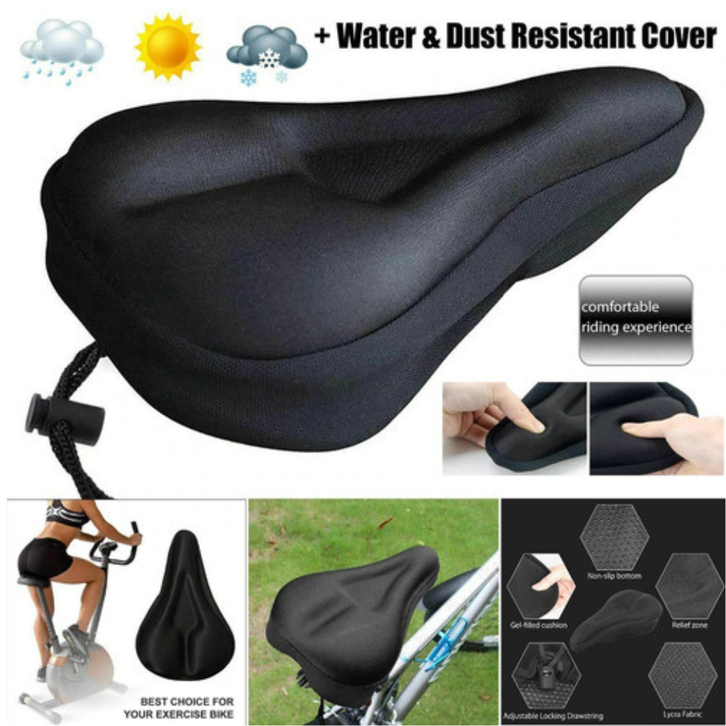 Funda de Sillín de Bicicleta con Gel Acolchado | Máxima Comodidad y Protección (Impermeable y Antipolvo)