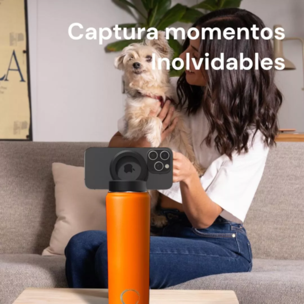 Termo de Acero Inoxidable con Tapa Magnética para Celular (MAGSAFE)