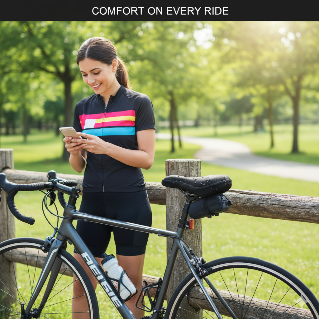 Funda de Sillín de Bicicleta con Gel Acolchado | Máxima Comodidad y Protección (Impermeable y Antipolvo)