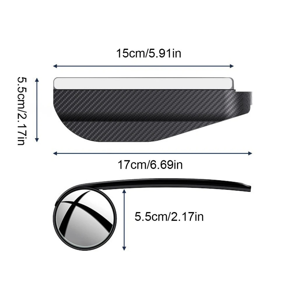 Protector Anti-Lluvia para Retrovisores (x2) | Diseño Fibra de Carbono y Gran Ángulo HD para Conducción Segura