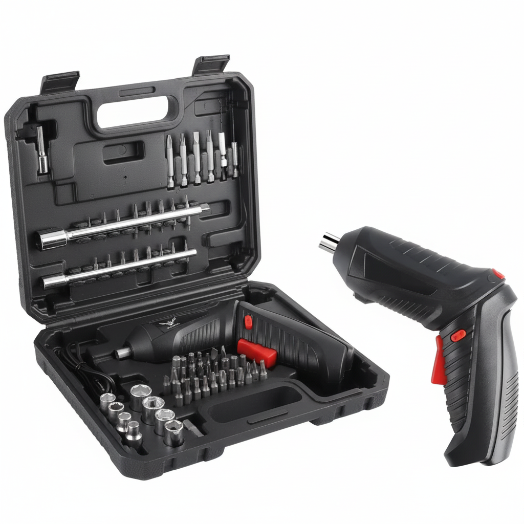 Máxima Eficiencia: Destornillador Eléctrico 3.6V con 47 Accesorios | Potencia 3.5Nm y Doble Ángulo